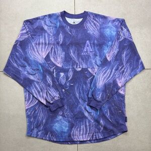 Disney Avatar Purple Blue Graphic Long Sleeve Shirt